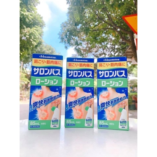 [Hàng_Nhật]  Lăn Salonpas Hisamitsu 85ml xoa bóp giảm đau hàng Nhật nội địa [Hàng-Chuẩn-Auth] [Mô-Mô-Shop]