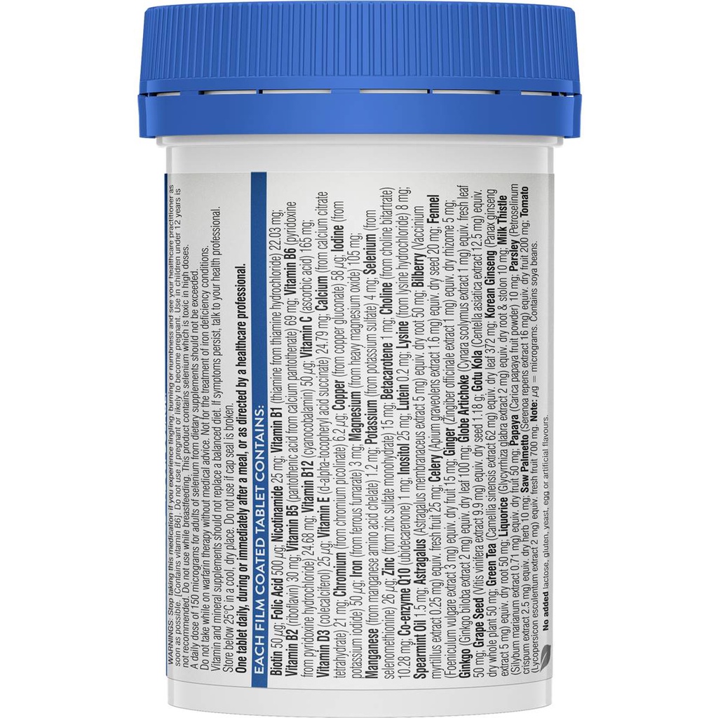Viên bổ sung vitamin tổng hợp cho nam từ 18 đến 50 tuổi - Swisse Men’s Ultivite Multivitamin