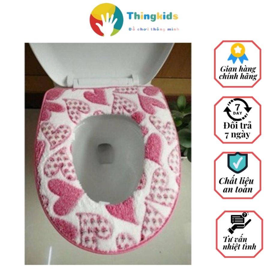 Tấm Lót nỷ bồn cầu nhiều mầu sạch sẽ tiện lợi - Thingkids