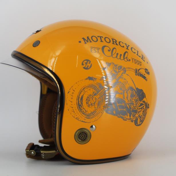 Mũ bảo hiểm 3/4 đầu Napoli Kính Âm  , hàng cao cấp, chính hãng bảo hành 12 tháng