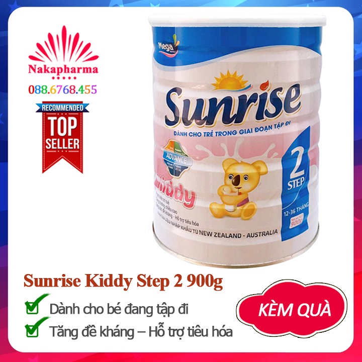 [KÈM QUÀ] Sữa bột Sunrise Kiddy Step 2 cho trẻ tập đi 12-36 tháng tuổi