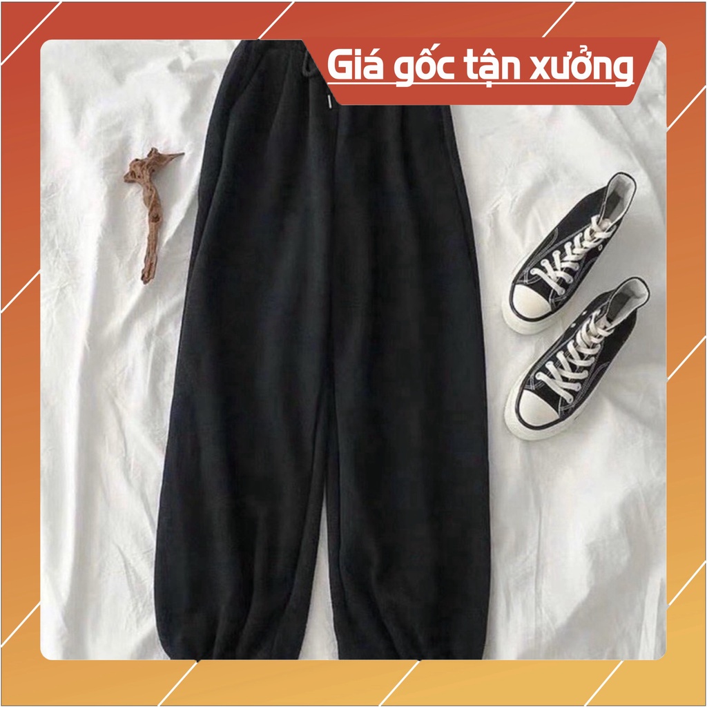 Quần Ống Rộng Dáng Jogger Bo Gấu Hàng Mới