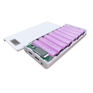 Box sạc dự phòng 8 cell ( ko kèm pin ) có màn hình LCD