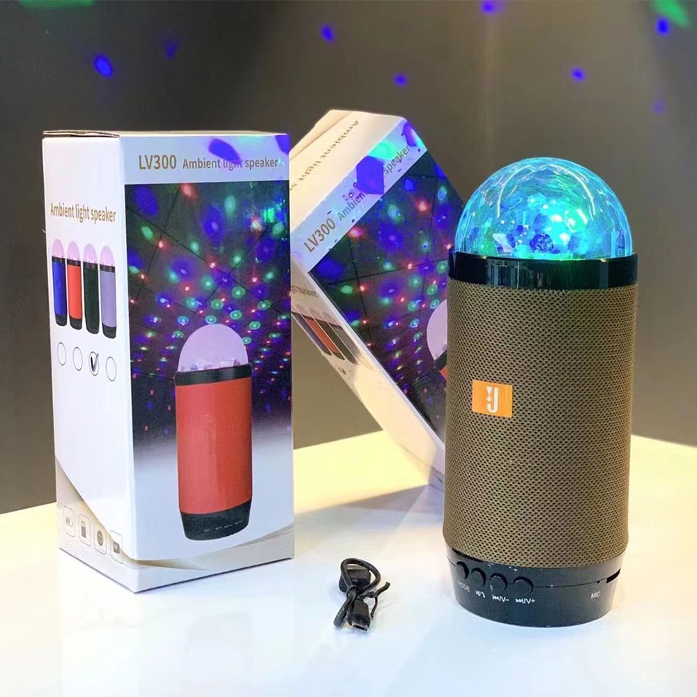 Loa Bluetooth Mini LV300 Đèn Led, Loa Nghe Nhạc Không Dây Ám Thanh Sống Động