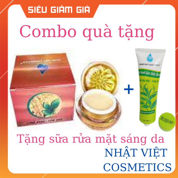 Kem ngừa tàn nhang làm mờ nám sạm trà xanh cám gạo Nhật Việt Cosmetics 20gr