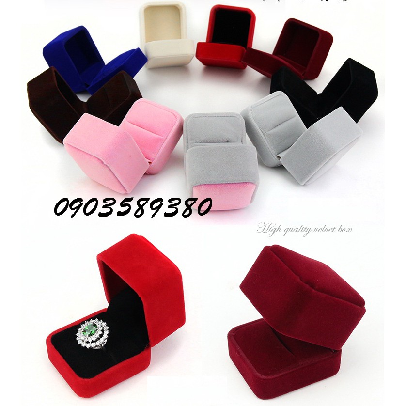 [HCM] Hộp đựng nhẫn, hộp đựng bông tai vải nhung chất lượng cao | BigBuy360 - bigbuy360.vn
