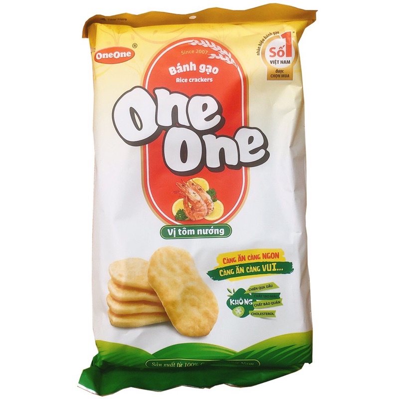 [ Mua nhiều hỗ trợ giảm giá] Bánh gạo vị tôm nướng One One gói 150g sản xuất 100% Gạo thơm Việt Nam