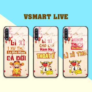 Ốp lưng kính tết ngộ nghĩnh siêu cute cho điện thoại VSMART LIVE