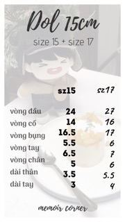 Outfit cho Doll 15cm & 20cm - Black & White ❤️