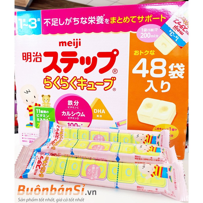 Sữa meiji 24 thanh nội địa đủ số 1-3, 900g