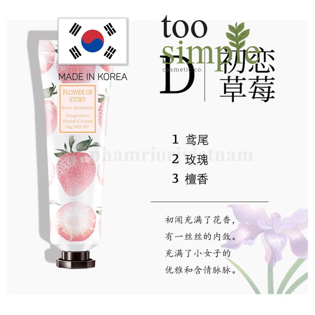 [TooSimple]  Kem dưỡng da tay Maycreate Flower of Story Perfumed Hand Essence