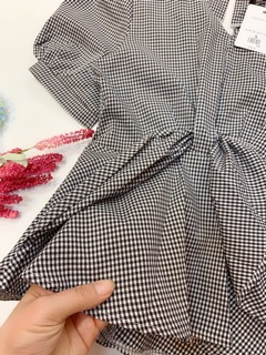 Áo sơ mi kẻ peplum siêu xinh(kèm video ảnh thật)