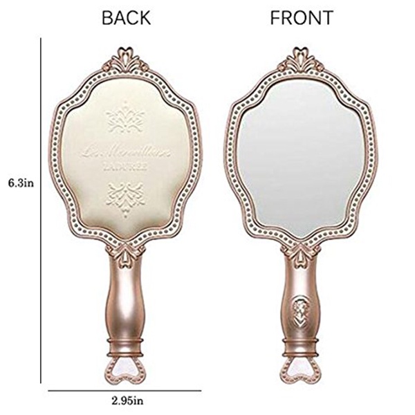 Gương trang điểm cầm tay kiểu công chúa dễ thương nhỏ gọn cho bé gái