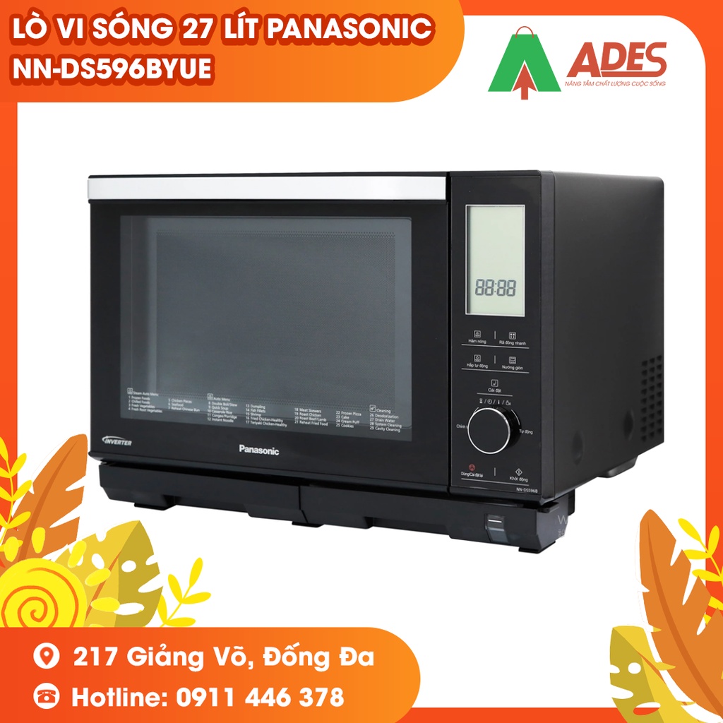 [Mã 154ELSALE2 giảm 7% đơn 300K] Lò vi sóng 27 lít Panasonic NN-DS596BYUE - Bảo hành Chính hãng