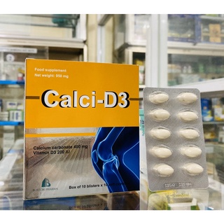 Bổ sung calci và vitamin d3 - calci-d3 - hộp 100 viên.