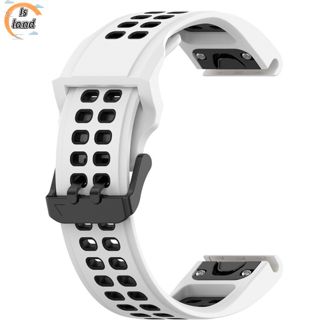 Dây Đeo Silicon Hai Màu Tháo Lắp Nhanh Cho Đồng Hồ Garmin Fenix 7s 6s 5s