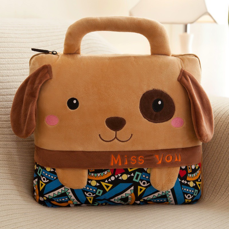 Chăn Gối Hoạt Hình Đa Năng 2 Trong 1 Cho Dân Văn Phòng - Chăn Gối Cho Bé Đi Học