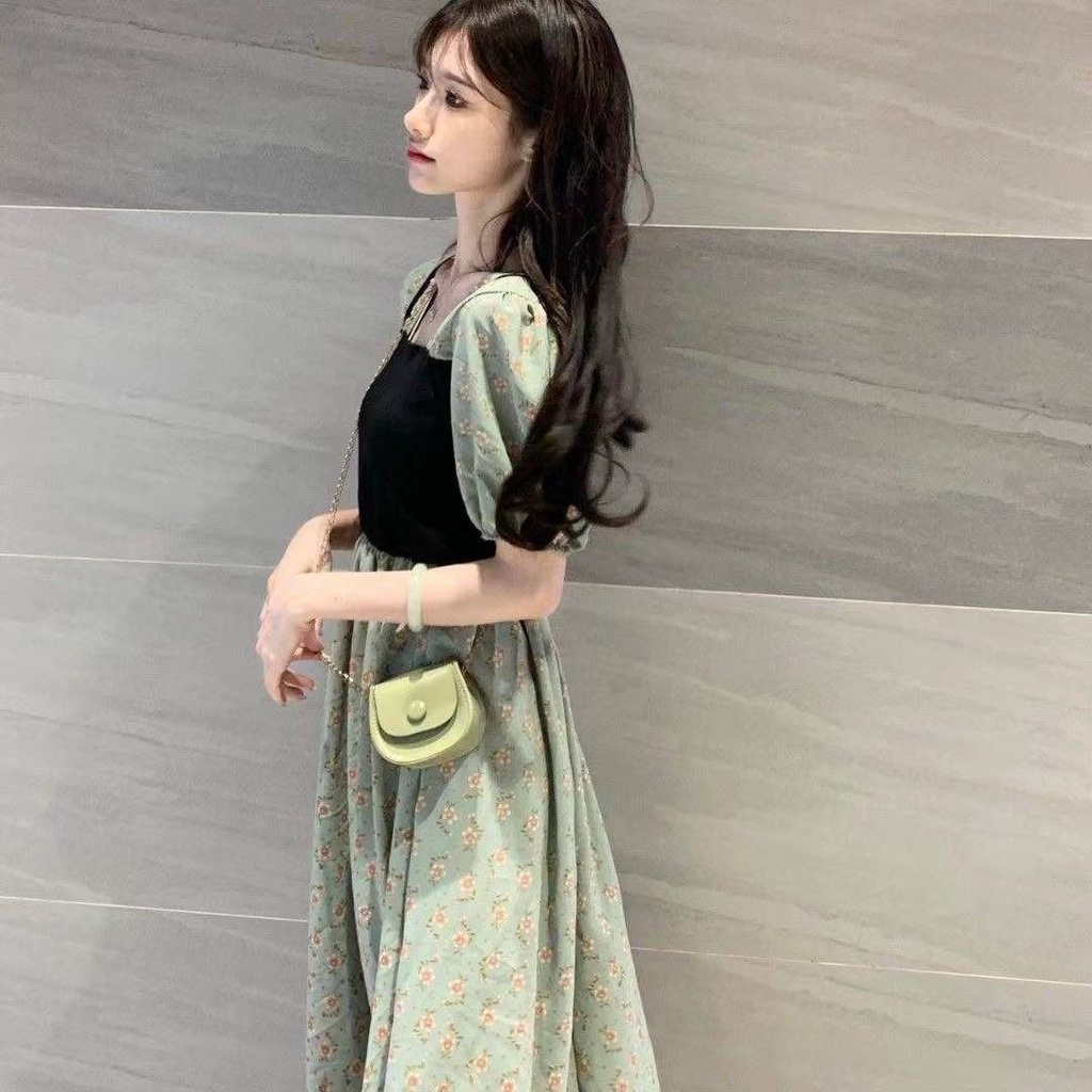 Đầm Hoa Dài Qua Đầu Gối Thời Trang Mùa Hè Hàng Mới 2022 Chất Lượng Cao