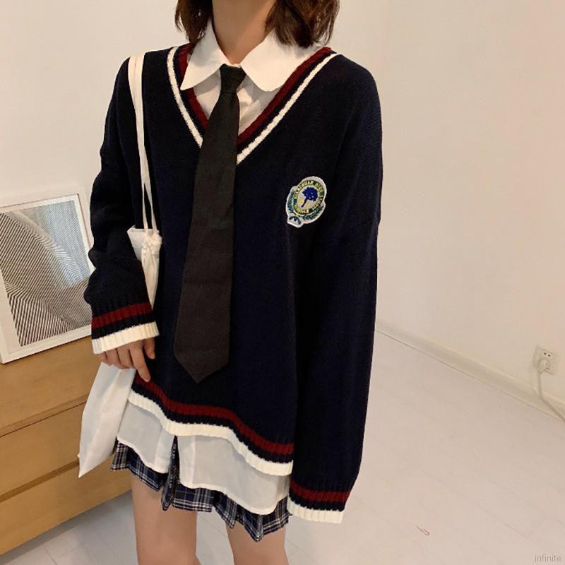 Áo len tay dài cổ chữ V phong cách hợp thời trang cho nữ | BigBuy360 - bigbuy360.vn