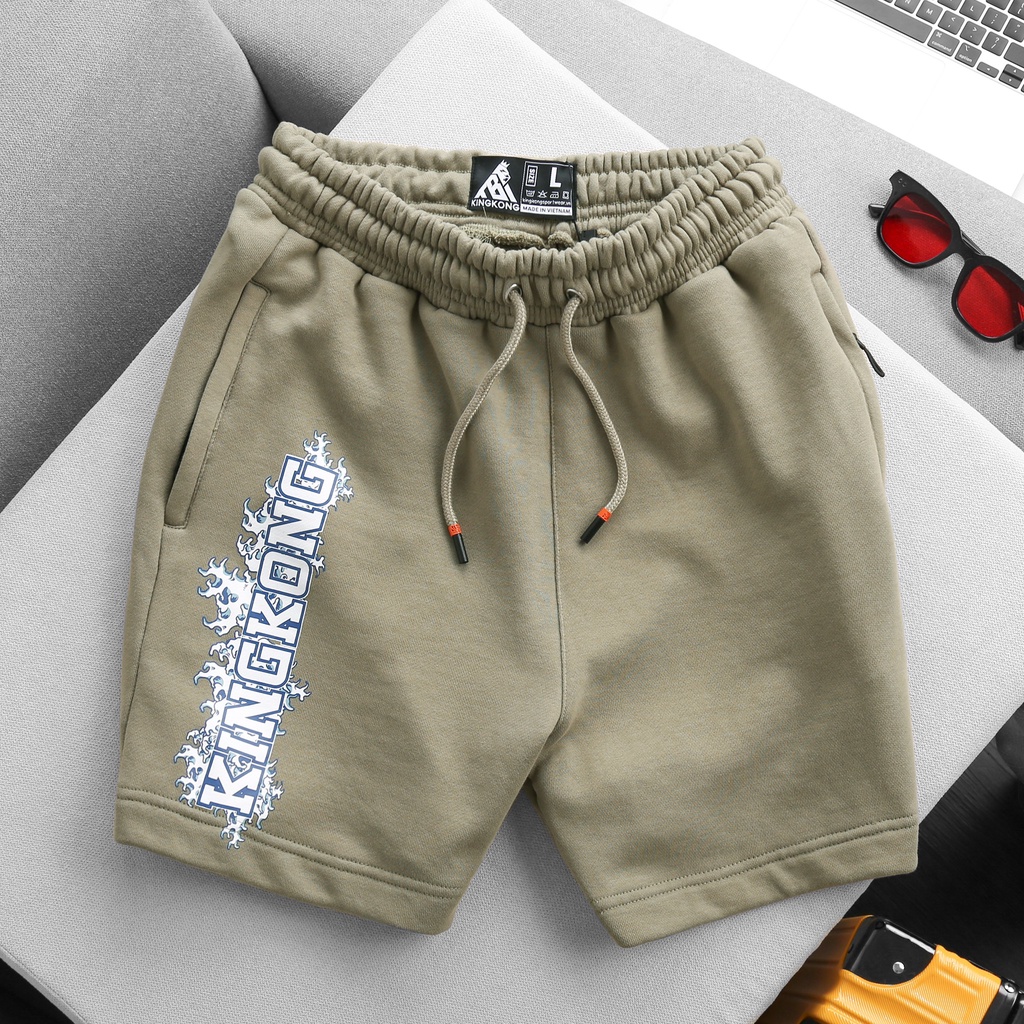 Quần Short Thun Cao Cấp In Chữ KINGKONG Phong Cách Cá Tính - Local Brand TB KINGKONG SPORT WEAR