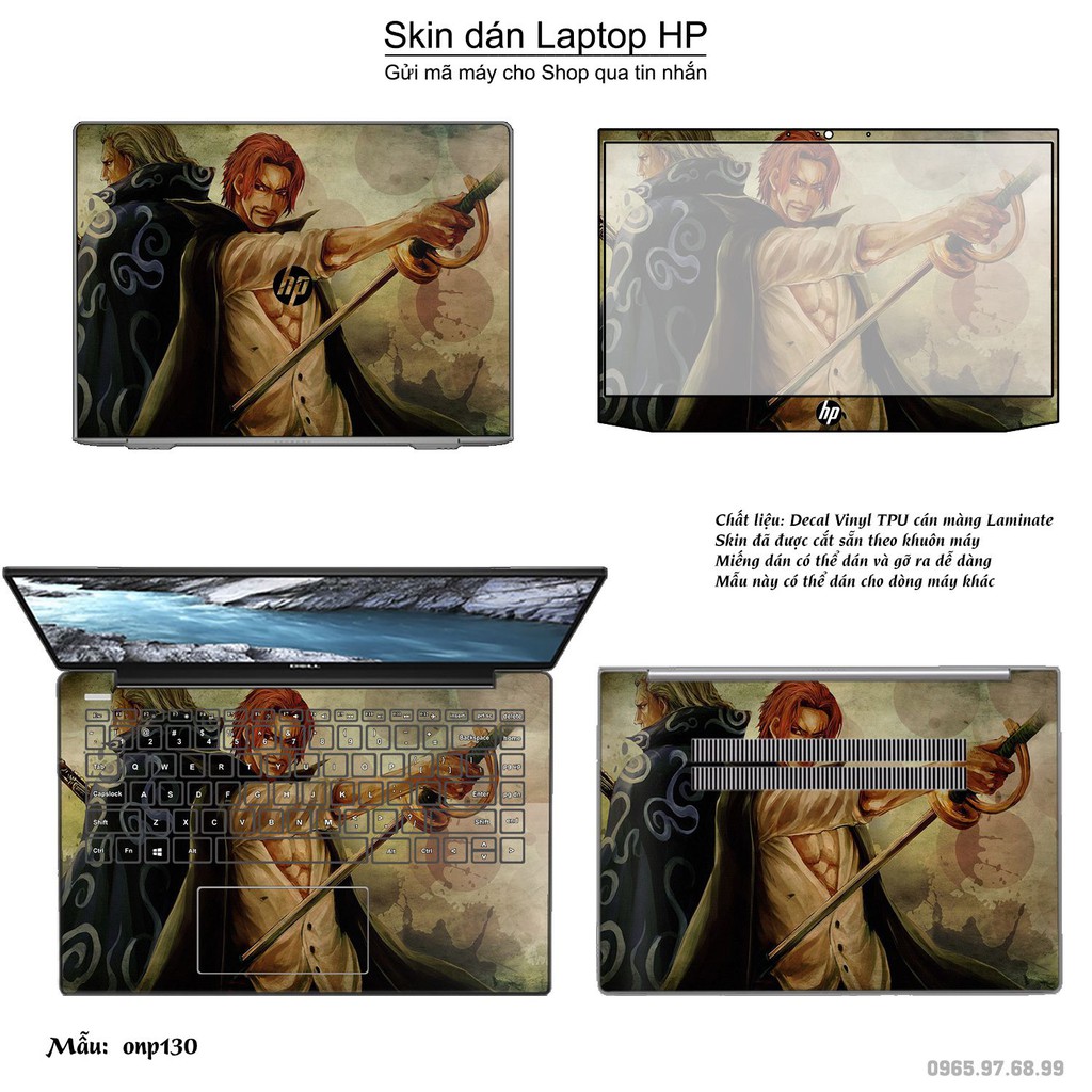 Skin dán Laptop HP in hình One Piece _nhiều mẫu 15 (inbox mã máy cho Shop)