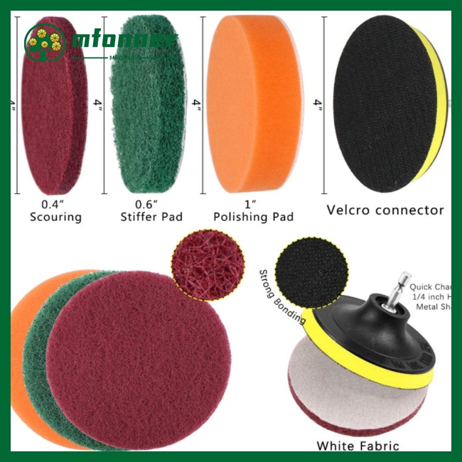 Set 12 Đầu Cọ Vệ Sinh Gắn Máy Khoan Điện Tiện Lợi