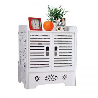 Tủ gỗ đầu giường chữ nhật cắt cnc nan thoáng 2 cánh – tủ gỗ cao cấp đựng đồ tiện dụng