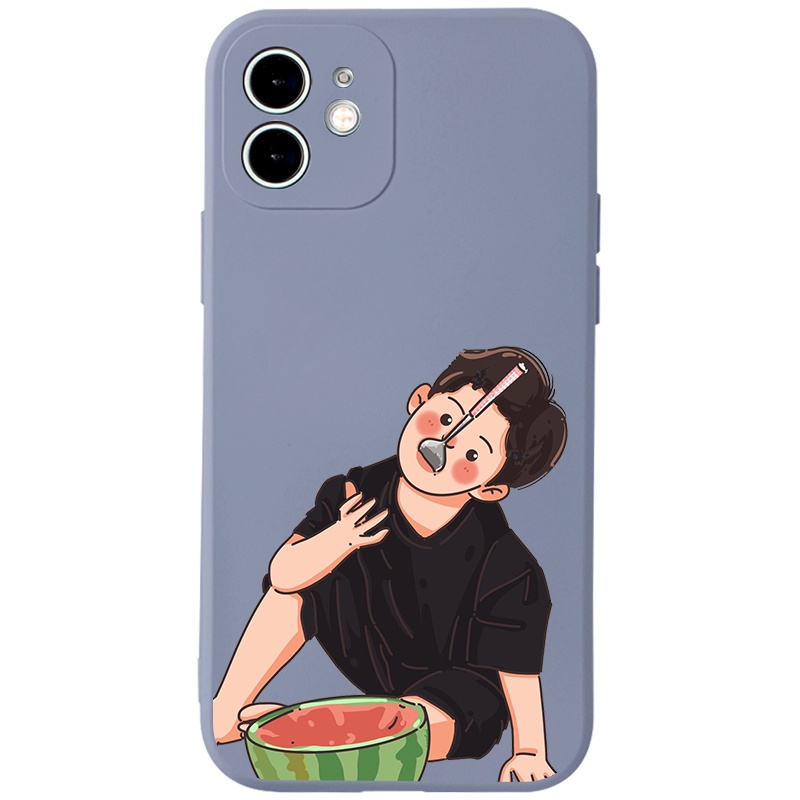 Ốp lưng JURSUE hoạt hình cặp đôi dễ thương đẹp Cho iPhone 13 12 11 Pro Max SE 2020 X XR XS 8 7 ip 6S 6 Plus kute Y2111