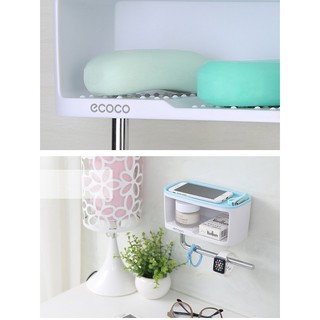 Kệ để đồ phòng tắm kèm móc khăn ECC1716