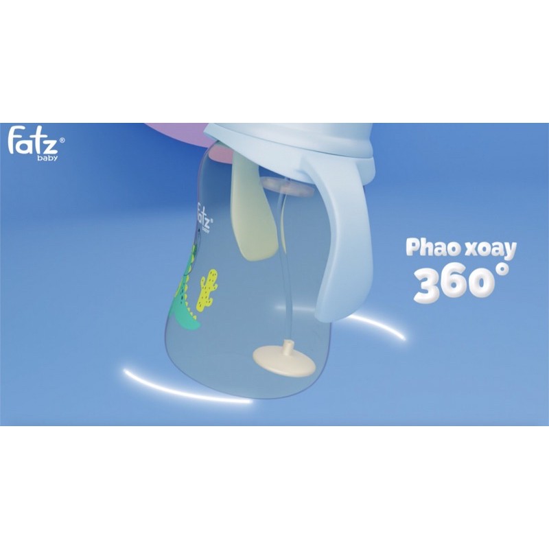 Bình uống nước Tritan chống đổ phao xoay 360 độ 250ml Fatzbaby