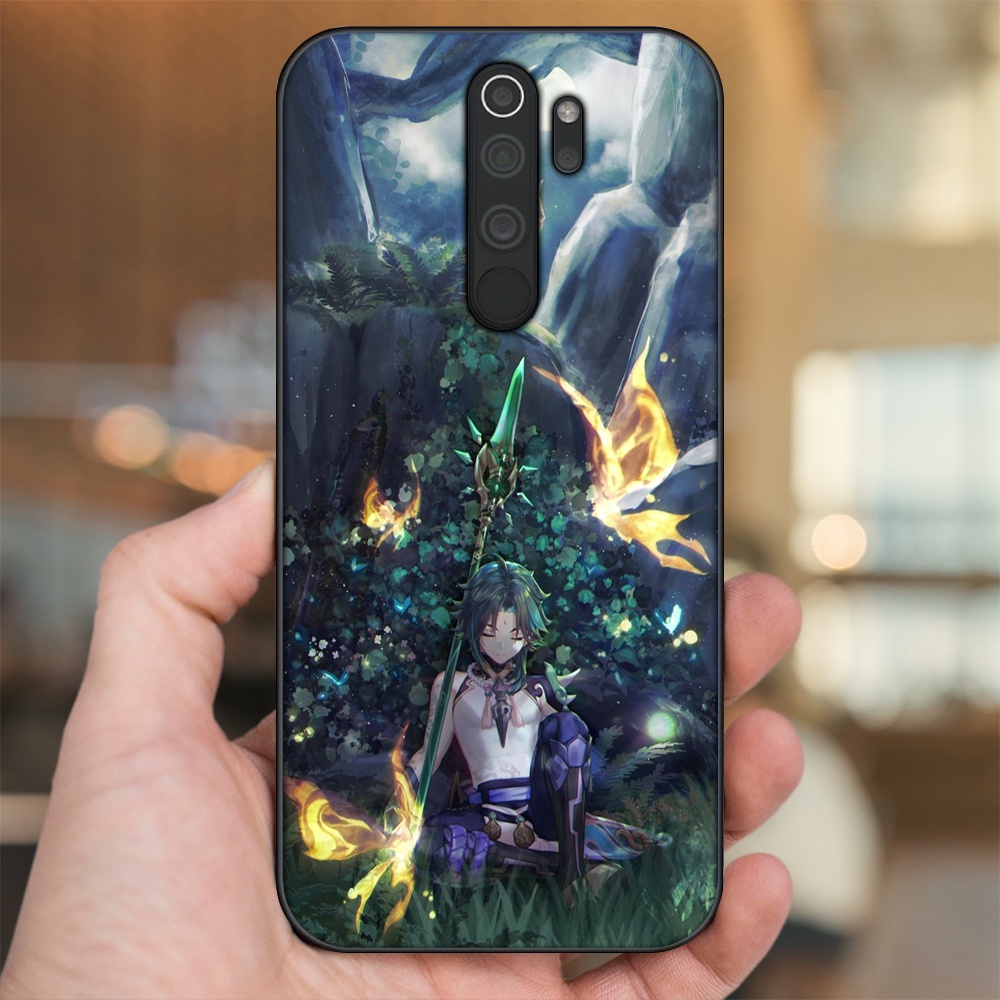 Ốp lưng Xiaomi Redmi Note 8 Pro viền đen in hình Xiao Genshin Impact