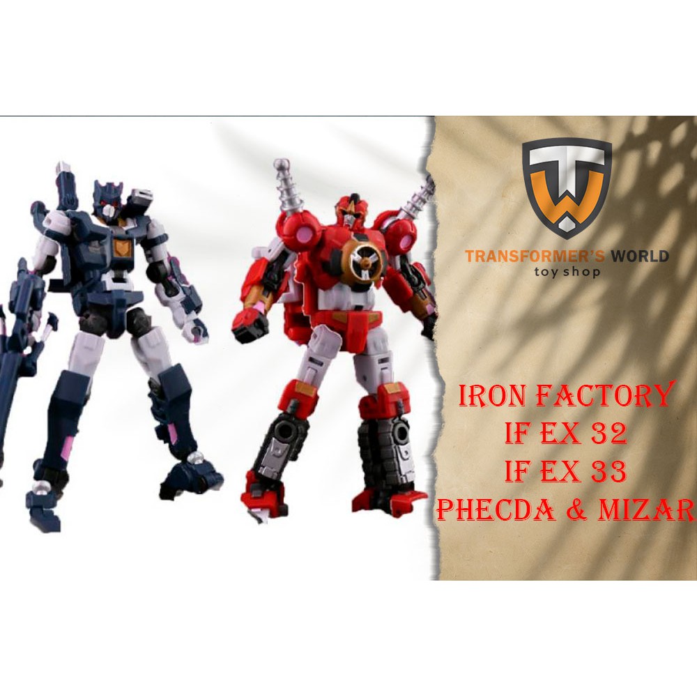Mô hình Transformers IRON FACTORY - IF-EX32 IF-EX33 PHECDA & MIZAR - SPIRITS OF THE D.E.C.