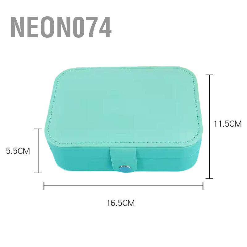 Hộp nhựa bọc da cao cấp đựng trang sức đựng đồ nữ trang - Dung tích lớn Khoá da PU xách tay Neon074