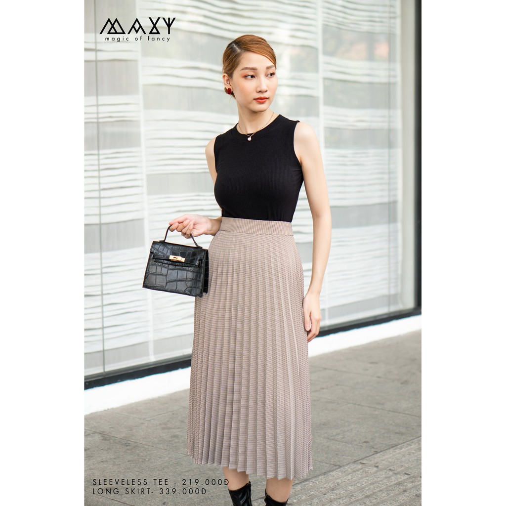 Chân váy dài xếp ly rẻ quạt long pleated skirt Maxy Workshop | BigBuy360 - bigbuy360.vn