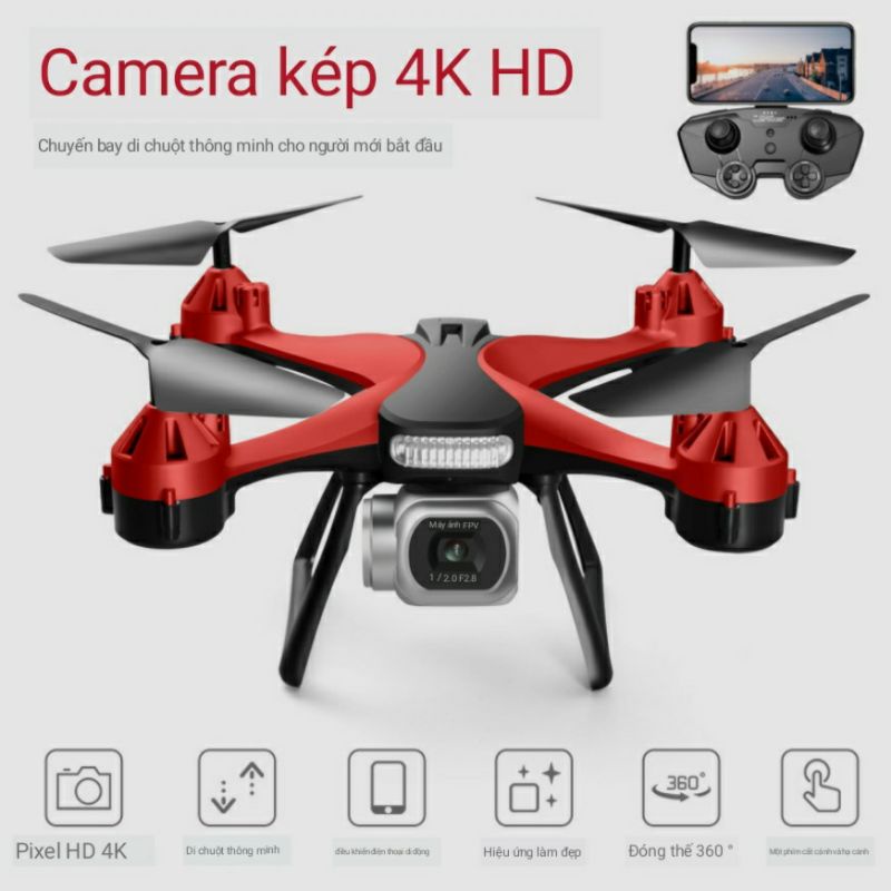 Máy bay điều khiển từ xa camera HD 4K. Trải ngiệm Flycam chất lượng giá rẻ