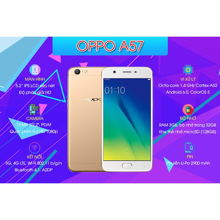 [GIÁ SỐC] 📱Điện Thoại Oppo A57( F3 lite) Ram 3g/32gb Zin- Nhập khẩu📱