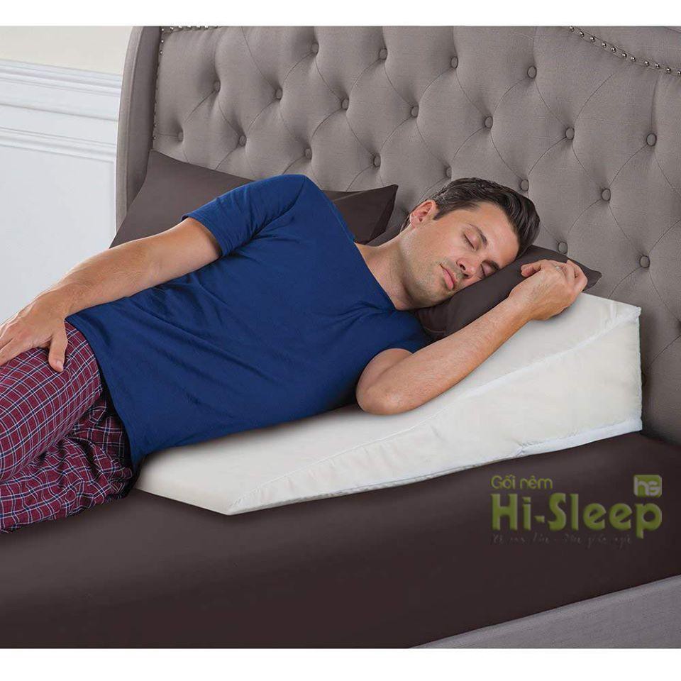 Gối Nêm Hi-Sleep Chính Hãng Chống Trào Ngược Dạ Dày Người Lớn - Tặng kèm áo gối