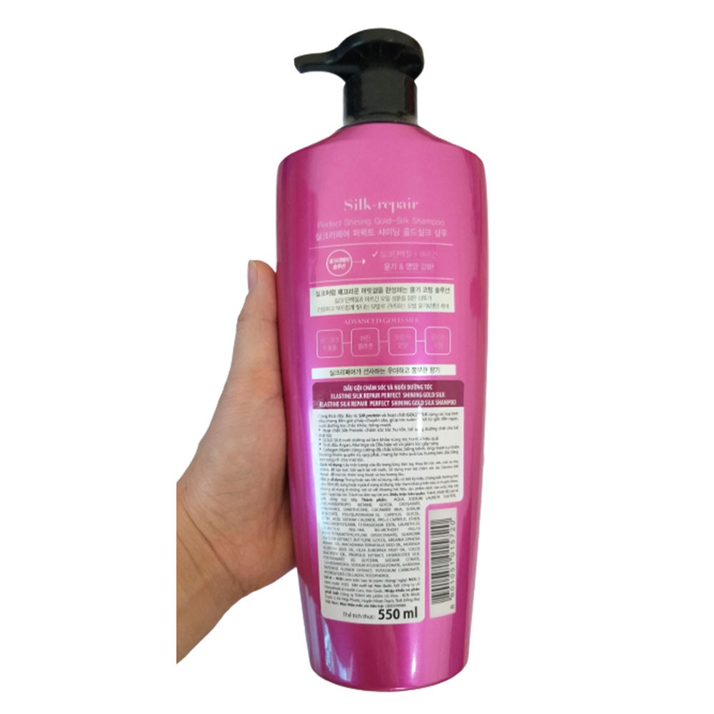 Dầu gội chăm sóc và nuôi dưỡng tóc Elastine Silk Repair Perfect Shining Gold Silk
