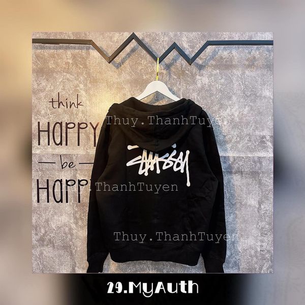 ÁO KHOÁC ZIPUP STUSSY  BASIC BLACK