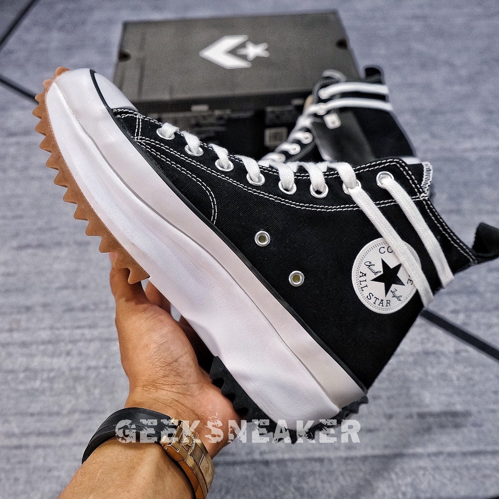 [Geeksneaker] Giày thể thao Cổ Cao | Sneaker  Converse Run Star Hike High Top Black | Cvs x Jw Anderson Màu ĐEN | BigBuy360 - bigbuy360.vn