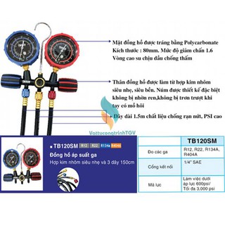 Đồng hồ áp suất TASCO TB120SM