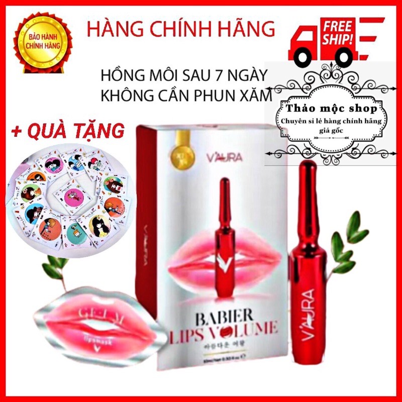 [ Tặng gương hàn quốc] Serum cấy màu môi v'aura xuất xứ hàn quốc