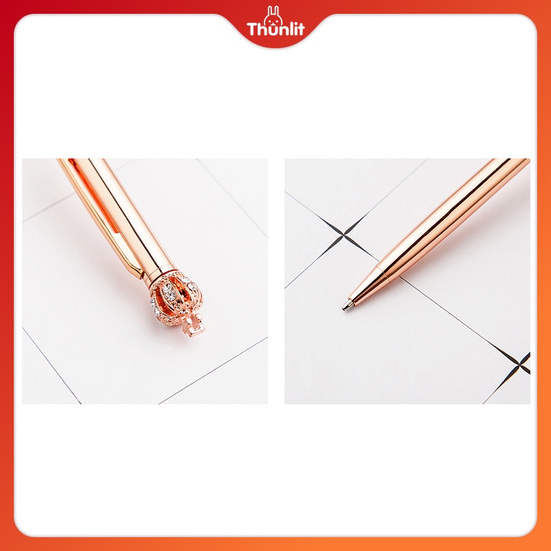 Bút Thunlit Bi Đầu Kim Loại 1.0mm Thiết Kế Hình Vương Miện Độc Đáo