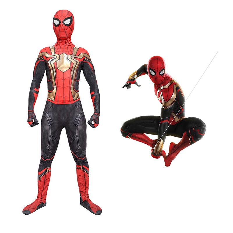 Set áo liền quần hóa trang Spiderman No Way Home thời trang dự tiệc cho người lớn và trẻ em