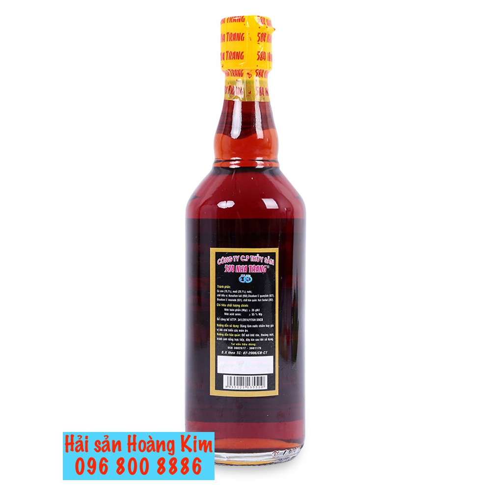 Nước mắm 584 Nha Trang 25 độ đạm - Chai 500 ml