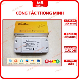 Công Tắc Wifi Thông Minh Tuya  Single - SmartHome Giá Rẻ - App Tuya - 3G, 4G - 2200w - BH 1 Đổi 1 - MS Vietnam