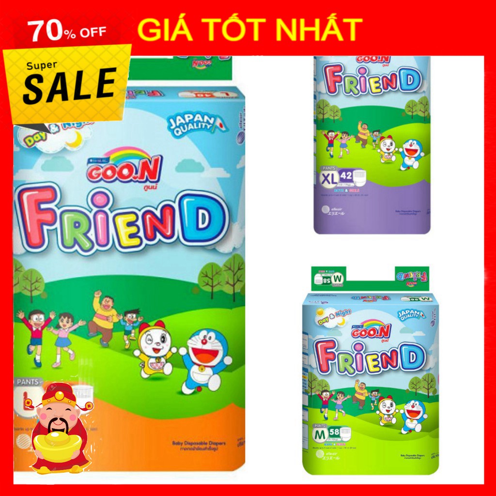 [ GIÁ TỐT NHẤT ]  Bỉm Goon Friend Quần S62/M58/L48/XL42/XXL34 [ HÀNG CHÍNH HÃNG ]