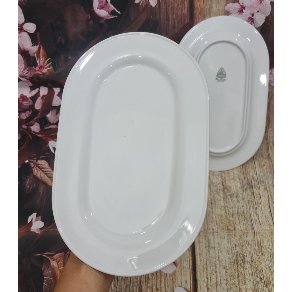 Dĩa oval sứ Minh Long 27cm - dĩa hình oval sứ minh long