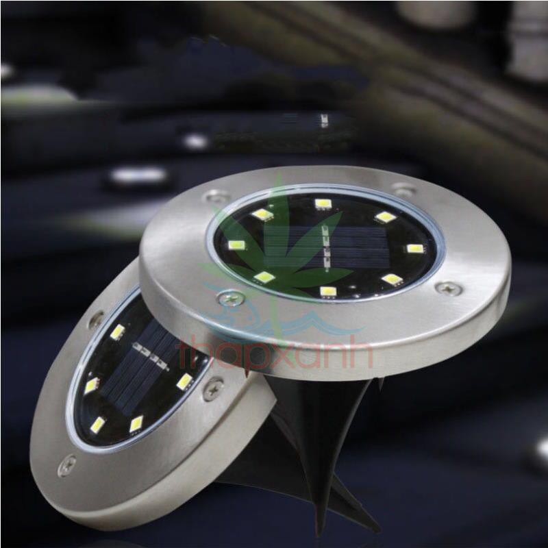 Đèn chiếu tiểu cảnh năng lượng mặt trời SBN-8 8 Leds, Đèn trang trí sân vườn Disk Light