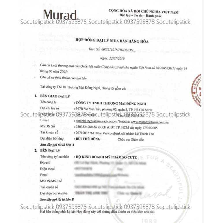 Mini 5ml - Kem dưỡng Murad InvisiScar Resurfacing Treatment Fullsize